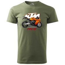 PÁNSKÉ TRIKO S MOTIVEM KTM RC8 - KHAKI