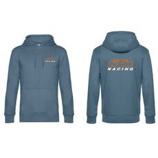PÁNSKÁ MIKINA S KAPUCÍ A MOTIVEM KTM RACING 3 - DENIM