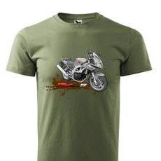 PÁNSKÉ TRIKO S MOTIVEM SUZUKI SV1000S - KHAKI