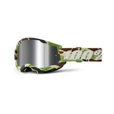 STRATA 2 NEW, BRÝLE 100% WAR CAMO, STŘÍBRNÉ PLEXI