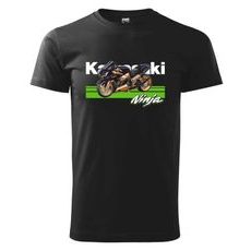 PÁNSKÉ TRIKO S MOTIVEM KAWASAKI NINJA - ČERNÉ