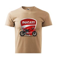 PÁNSKÉ TRIKO S MOTIVEM DUCATI PANIGALE - PÍSKOVÉ