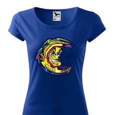 DÁMSKÉ TRIKO S MOTIVEM THE DOCTOR MĚSÍC - KRÁLOVSKY MODRÉ