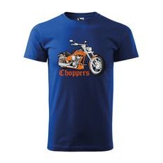 PÁNSKÉ TRIKO S MOTIVEM CHOPPERS BIKE - KRÁLOVSKY MODRÉ