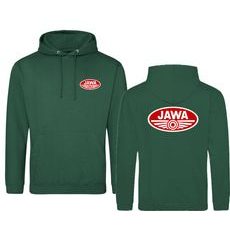 PÁNSKÁ MIKINA S KAPUCÍ A MOTIVEM JAWA - ZELENÁ