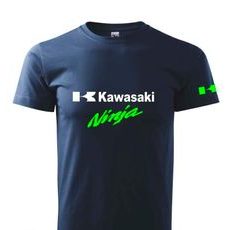 PÁNSKÉ TRIKO S MOTIVEM KAWASAKI NINJA 1 - TMAVĚ MODRÁ