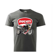 PÁNSKÉ TRIKO S MOTIVEM DUCATI MONSTER - ŠEDÁ