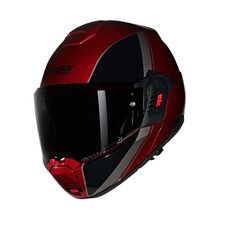 MOTO HELMA NOLAN N120-1 VERNICIATURA SPECIALE N-COM ROSSO 344