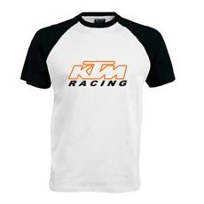 PÁNSKÉ TRIKO S MOTIVEM KTM RACING 5 - ČERNO/BÍLÉ