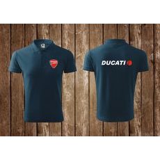 DÁMSKÉ POLO S MOTIVEM DUCATI - TMAVĚ MODRÉ