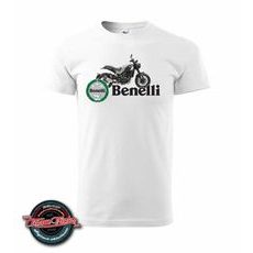 PÁNSKÉ TRIKO S MOTIVEM BENELLI LEONCINO - BÍLÉ