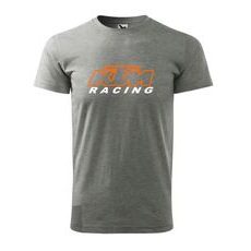 PÁNSKÉ TRIKO S MOTIVEM KTM RACING - ŠEDÉ