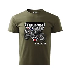PÁNSKÉ TRIKO S MOTIVEM TRIUMPH TIGER - MILITARY