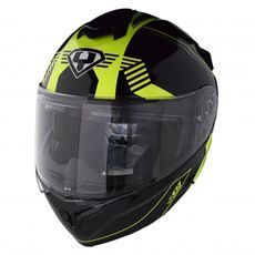 PŘILBA YOHE 938 DOUBLE VISOR ČERNÁ/FLUO