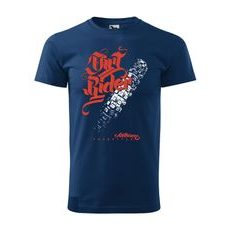 PÁNSKÉ TRIKO S MOTIVEM MOTOCROSS DIRT RIDER - TMAVĚ MODRÉ