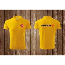 DÁMSKÉ POLO S MOTIVEM DUCATI - ŽLUTÉ