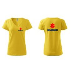 DÁMSKÉ TRIKO S MOTIVEM SUZUKI 2 - ŽLUTÉ