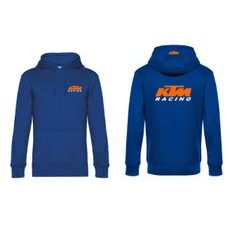 PÁNSKÁ MIKINA S KAPUCÍ A MOTIVEM KTM RACING 1 - KRÁLOVSKY MODRÁ