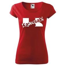 DÁMSKÉ TRIKO S MOTIVEM KAWASAKI 3 - ČERVENÉ