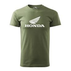 PÁNSKÉ TRIKO S MOTIVEM HONDA 3 - KHAKI