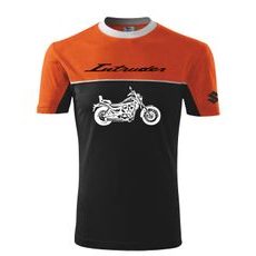 PÁNSKÉ TRIKO S MOTIVEM SUZUKI INTRUDER 1 - ORANŽOVÁ/ČERNÁ