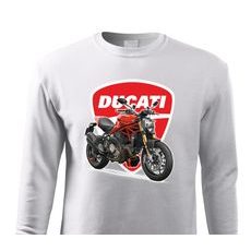 PÁNSKÁ MIKINA S MOTIVEM DUCATI 797 MONSTER - BÍLÁ