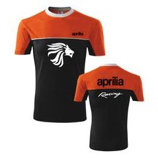 PÁNSKÉ TRIKO S MOTIVEM APRILIA 1 - ORANŽOVO/ČERNÉ