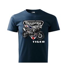 PÁNSKÉ TRIKO S MOTIVEM TRIUMPH TIGER - TMAVĚ MODRÉ