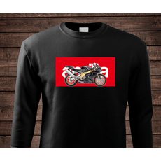 PÁNSKÁ MIKINA S MOTIVEM APRILIA RSV 1000 R2 - ČERNÁ