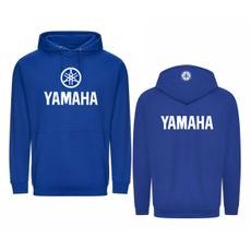 PÁNSKÁ MIKINA S KAPUCÍ A MOTIVEM YAMAHA 3 - KRÁLOVSKY MODRÁ