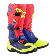 BOTY TECH 3, ALPINESTARS (ČERVENÁ/MODRÁ/ŽLUTÁ FLUO/ČERNÁ) 2024