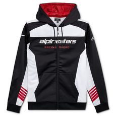 MIKINA SESSIONS LXE FLEECE, ALPINESTARS (ČERNÁ/BÍLÁ)