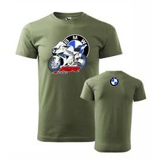 PÁNSKÉ TRIKO S MOTIVEM BMW S 1000 RR - KHAKI