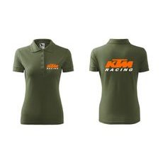 DÁMSKÉ POLO S MOTIVEM KTM - KHAKI