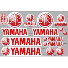 BAREVNÉ SAMOLEPKY S MOTIVEM YAMAHA - ČERVENÉ