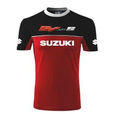 PÁNSKÉ TRIKO S MOTIVEM SUZUKI SV 650S - ČERNÁ/ČERVENÁ