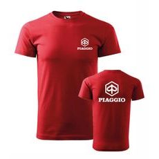 PÁNSKÉ TRIKO S MOTIVEM PIAGGIO 1 - ČERVENÉ