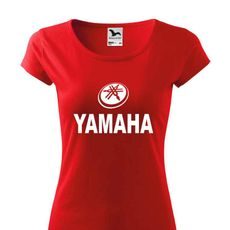 Dámské triko s motivem Yamaha - Červená