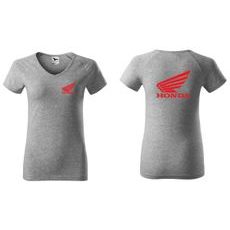DÁMSKÉ TRIKO S MOTIVEM HONDA 3 - ŠEDÉ