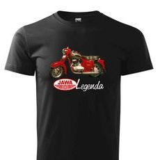 PÁNSKÉ TRIKO S MOTIVEM JAWA LEGEND - ČERNÉ