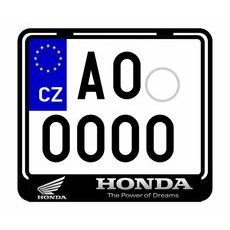 NOSIČ SPZ NA MOTORKU S 3D MOTIVEM HONDA 1 STŘÍBRNÁ