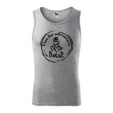 PÁNSKÉ TÍLKO S MOTIVEM DAKAR - ŠEDÉ