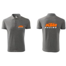 PÁNSKÉ POLO S MOTIVEM KTM RACING - ŠEDÉ