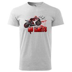 PÁNSKÉ TRIKO S MOTIVEM SUZUKI NO LIMITS - SVĚTLE ŠEDÉ