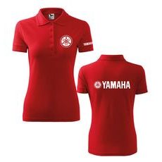 DÁMSKÉ POLO S MOTIVEM YAMAHA - ČERVENÁ