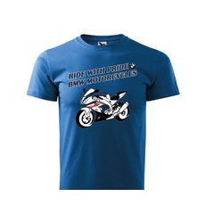 PÁNSKÉ TRIKO S MOTIVEM BMW MOTORCYCLES RACING - SVĚTLE MODRÉ