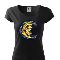 DÁMSKÉ TRIKO S MOTIVEM THE DOCTOR MĚSÍC - ČERNÉ