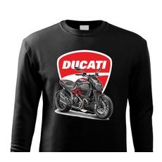 PÁNSKÁ MIKINA S MOTIVEM DUCATI DIAVEL - ČERNÁ