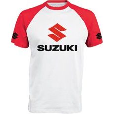 PÁNSKÉ TRIKO S MOTIVEM SUZUKI 5 - ČERVENO/BÍLÉ