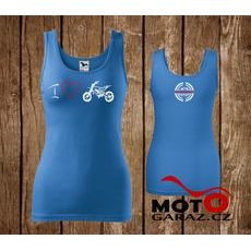 DÁMSKÉ TÍLKO MOTOGARÁŽ LIMITED EDITION MOTOCROSS - MODRÉ